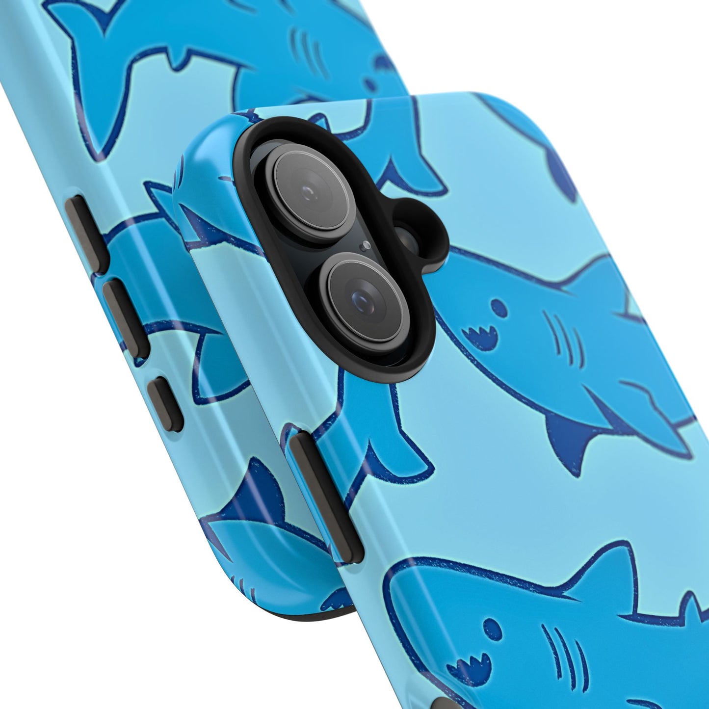 Smiley Shark Fun Pattern Tough Phone Case | Animals