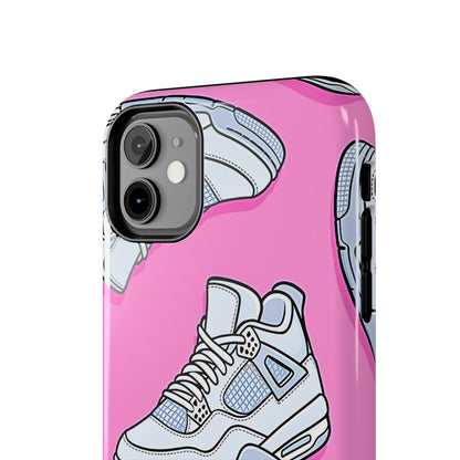 Funda resistente para teléfono con diseño de zapatillas Jordan 4 blancas | Estética