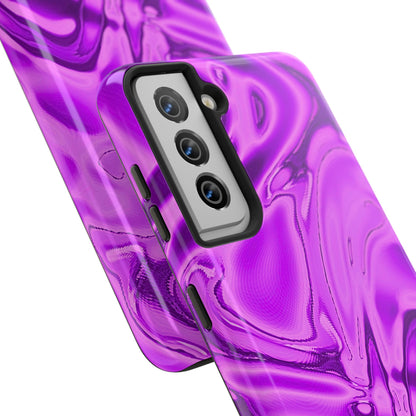 Liquid Metal Purple Tough Phone Case | Aesthetic