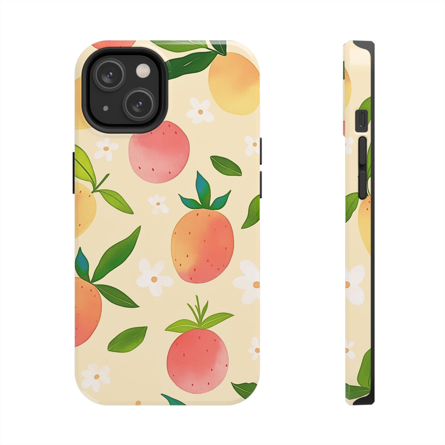 Mango Orange Fruit Pattern Tough Phone Case | Aesthetic