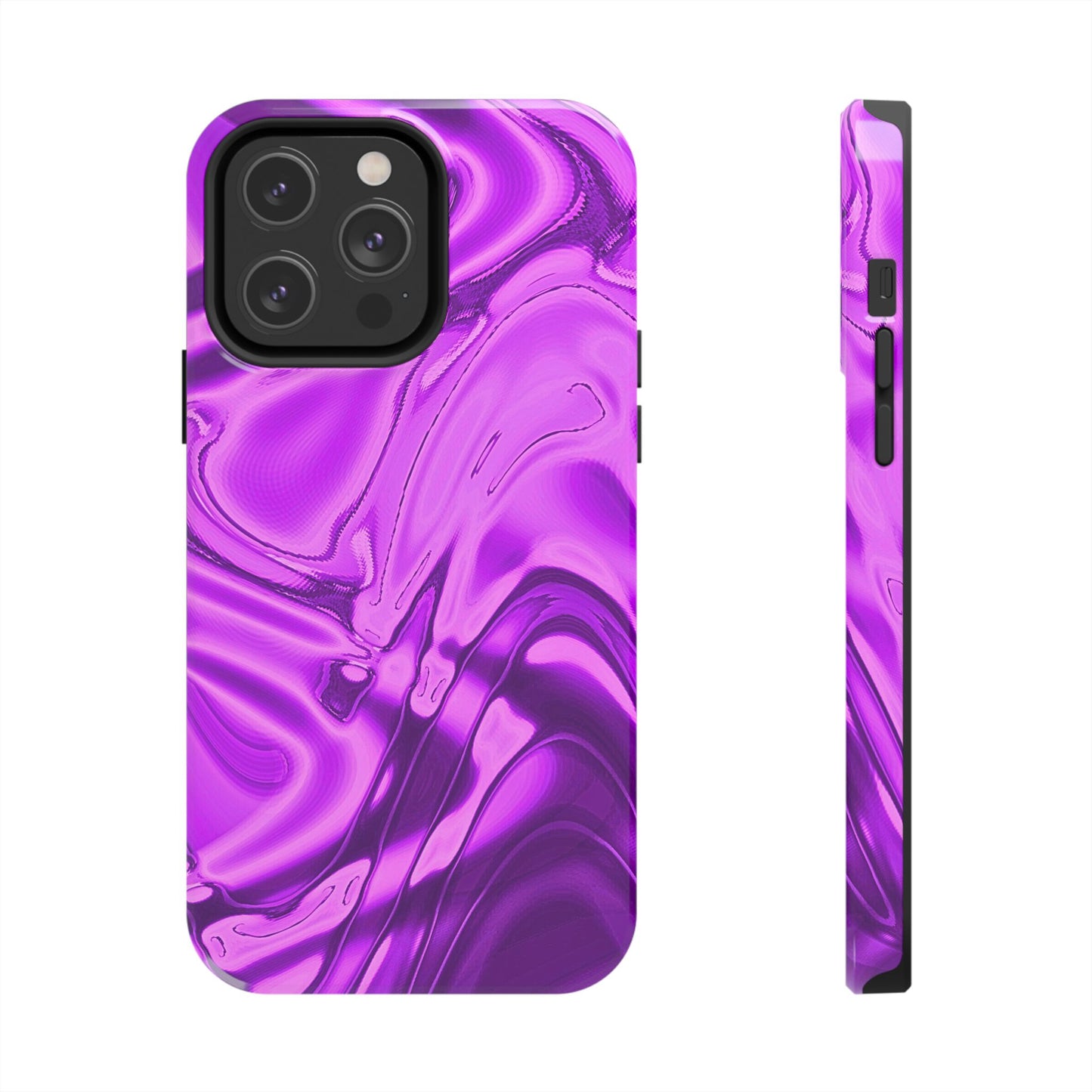 Liquid Metal Purple Tough Phone Case | Aesthetic