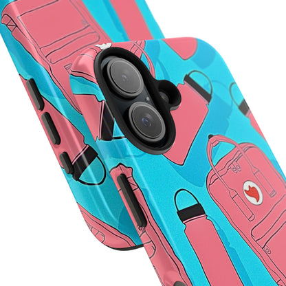 VSCO Kanken Backpack Water Bottle Pink & Blue Tough Phone Case | Aesthetic