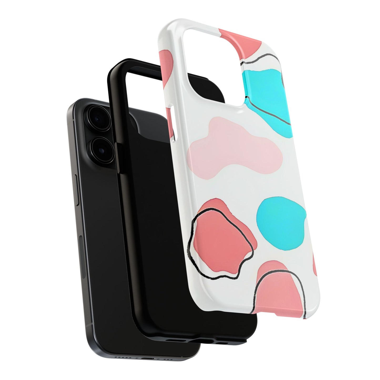 Abstract Shapes Preppy Pastel Style (Version 1) Tough Phone Case | Aesthetic