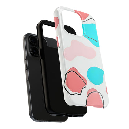 Abstract Shapes Preppy Pastel Style (Version 1) Tough Phone Case | Aesthetic