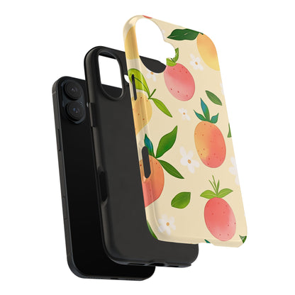 Mango Orange Fruit Pattern Tough Phone Case | Aesthetic