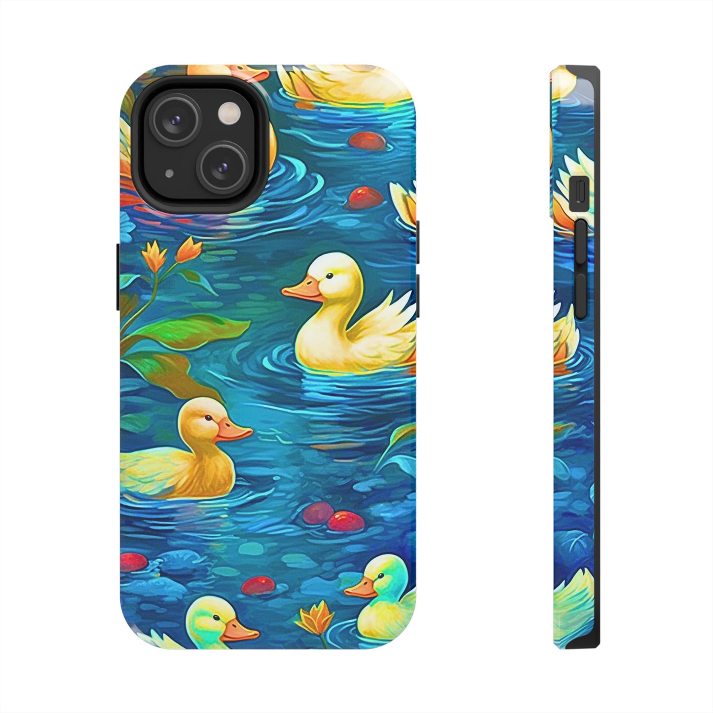 Ducks in the Pond Pattern Style Tough Phone Case | Animals