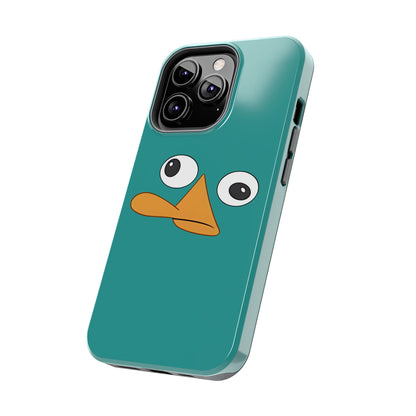 Phineas and Ferb Perry Platypus Eyes Teal Expression Tough Phone Case | Cartoon