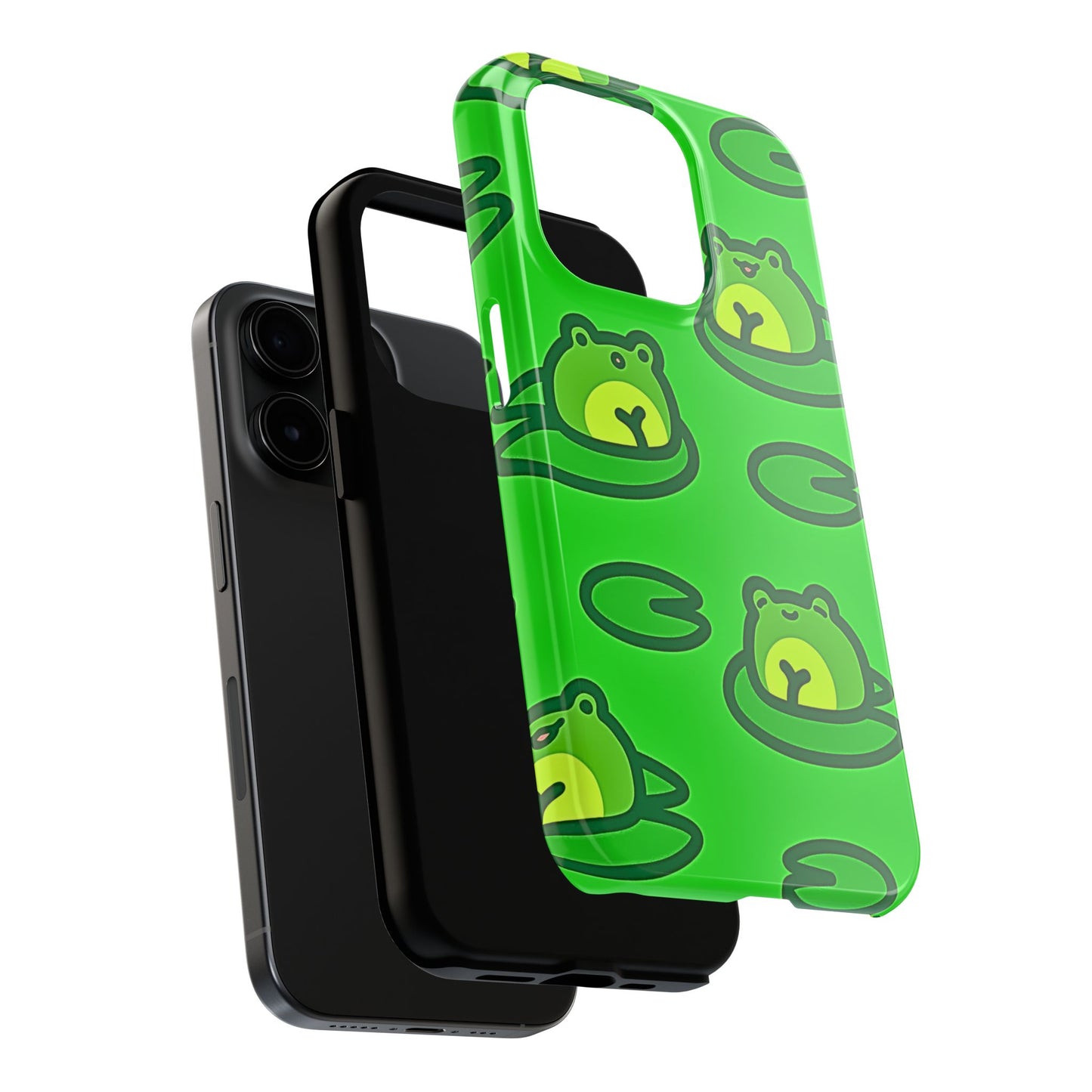 Cute Green Frogs Pattern Tough Phone Case | Animals