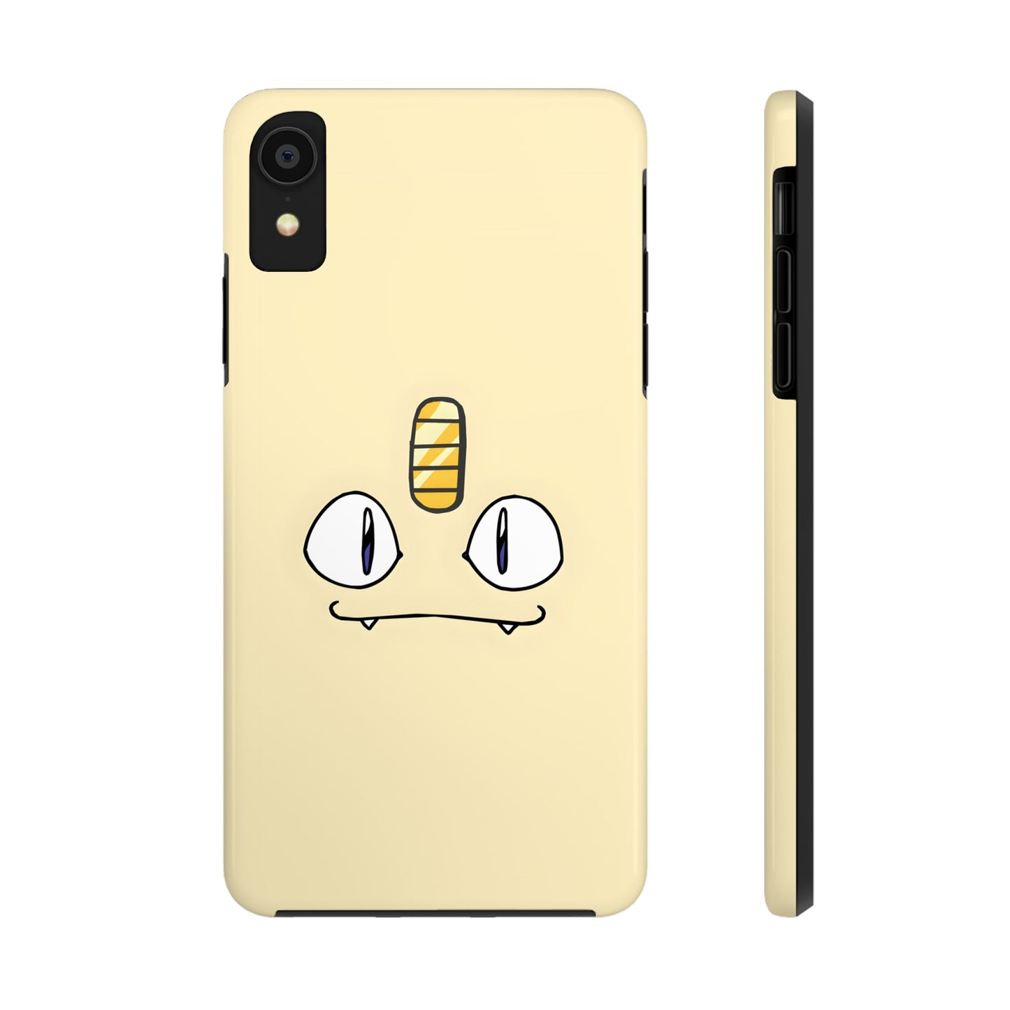 Cat Minimal Gold Coin Face Tough Phone Case | Anime