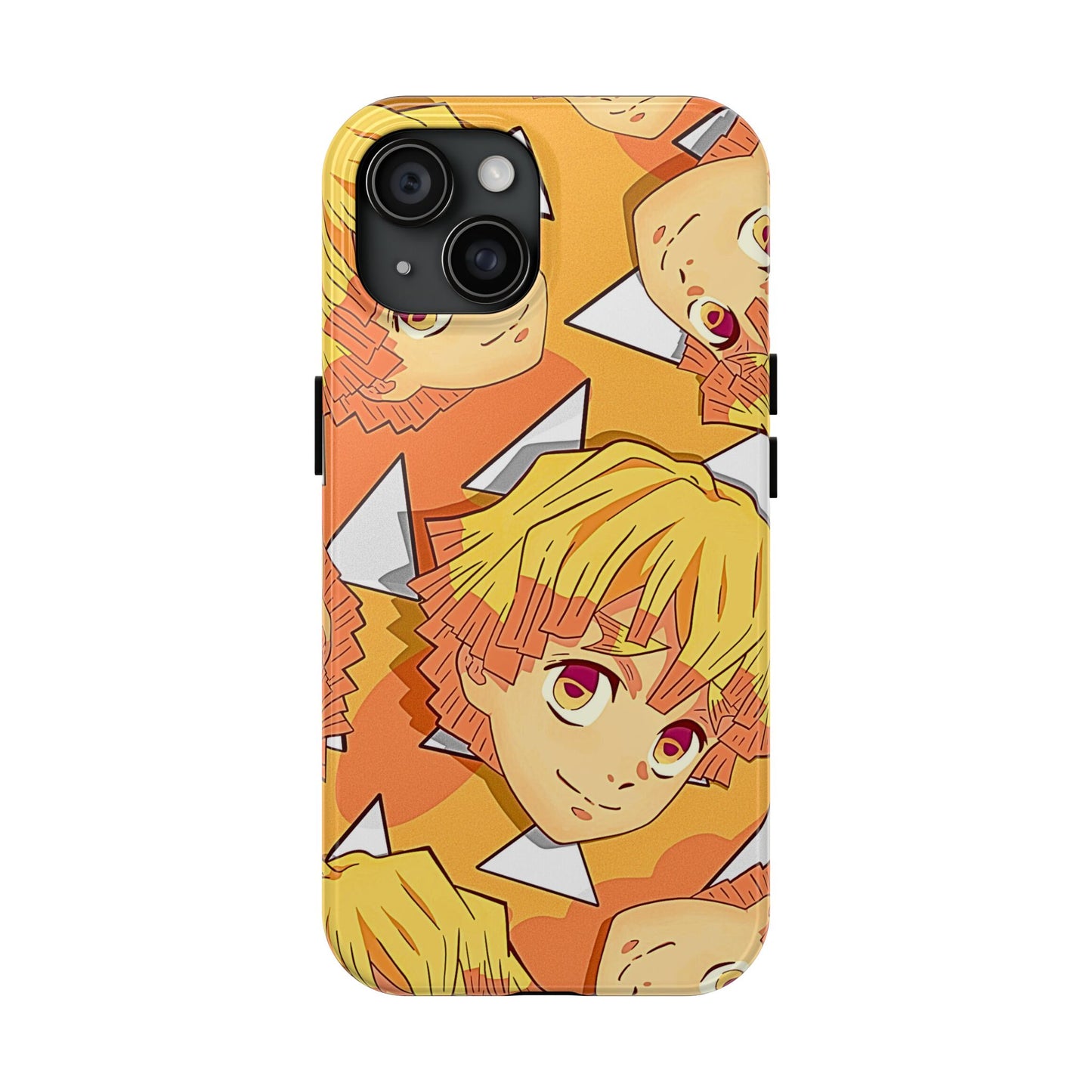 Zenitsu Agatsuma Haori Head Pattern Tough Phone Case | Anime - Demon Slayer