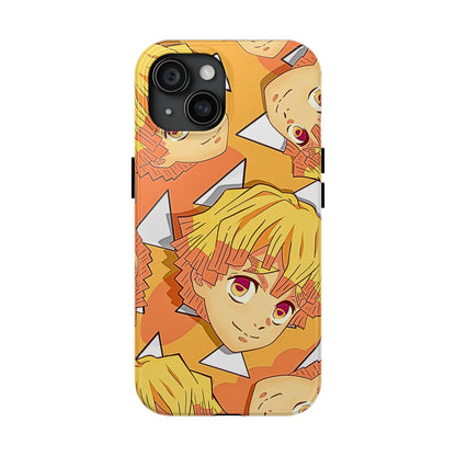 Zenitsu Agatsuma Haori Head Pattern Tough Phone Case | Anime - Demon Slayer