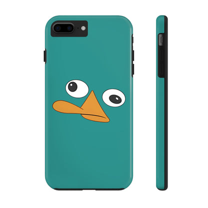 Phineas and Ferb Perry Platypus Eyes Teal Expression Tough Phone Case | Cartoon