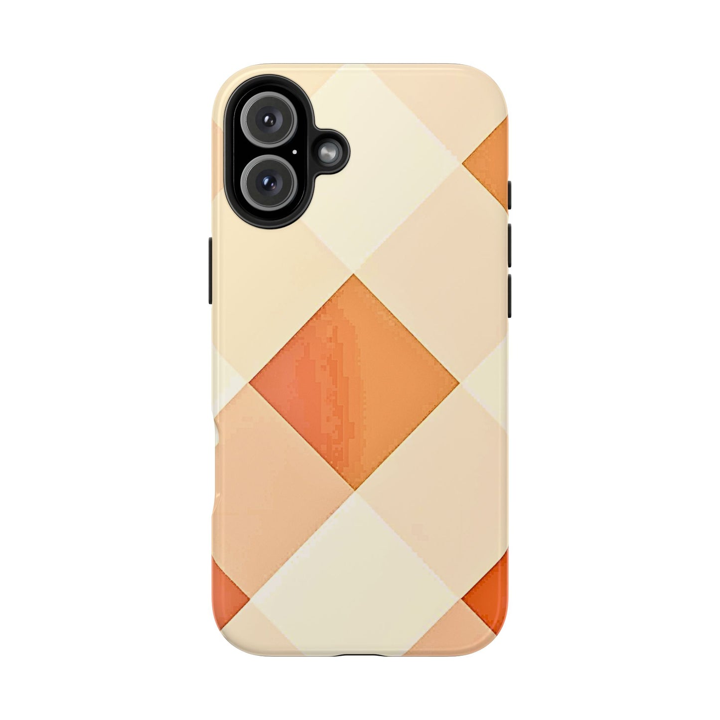 Pastel Minimalist Two-Tone Checkerboard Tough Phone Case | Aesthetic