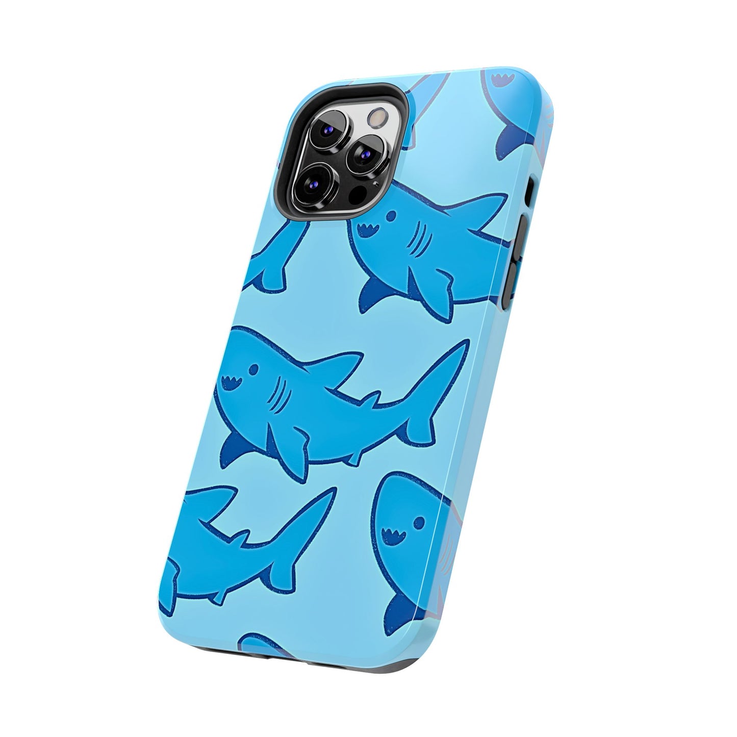 Smiley Shark Fun Pattern Tough Phone Case | Animals