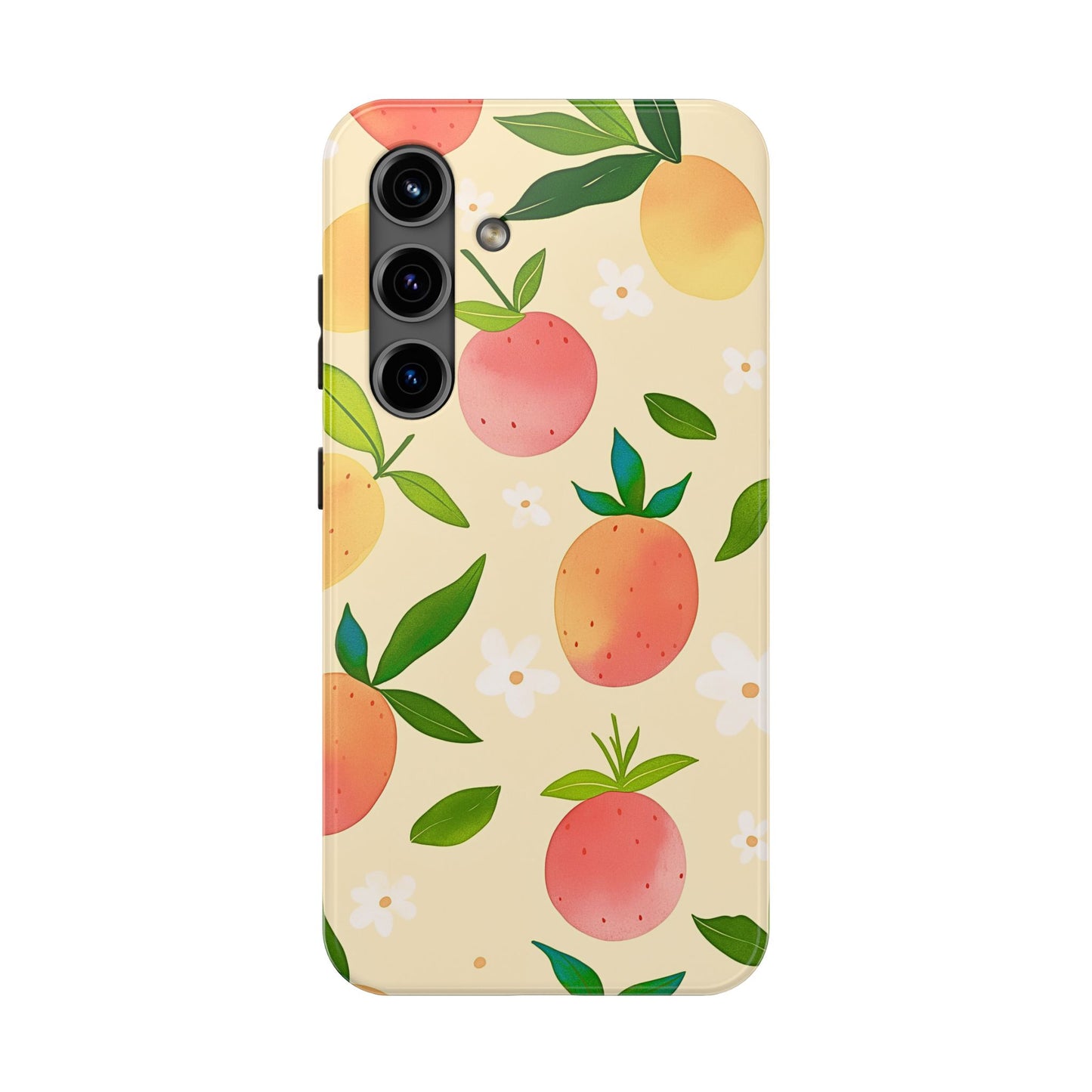 Mango Orange Fruit Pattern Tough Phone Case | Aesthetic