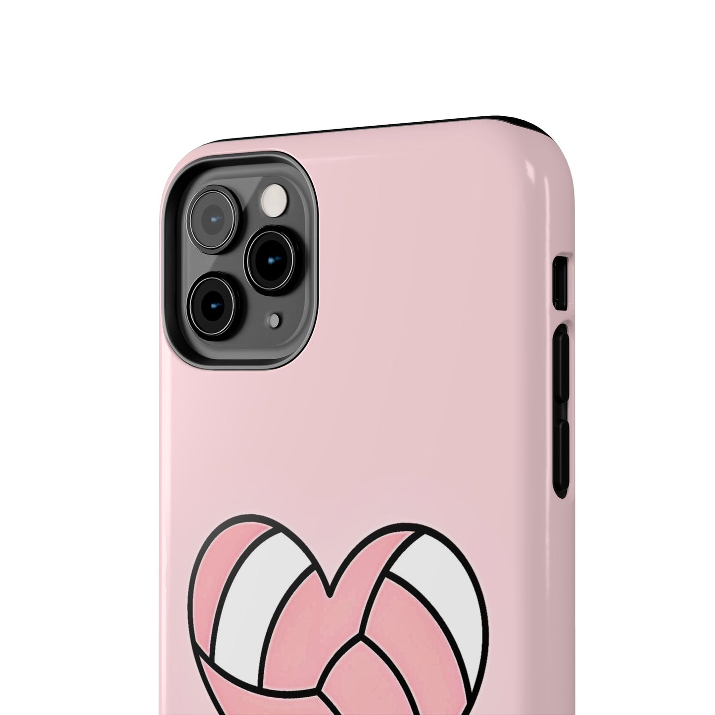 Pink Volleyball Heart Tough Phone Case | Aesthetic