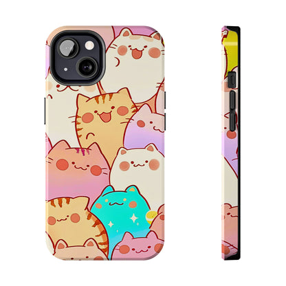 Kawaii Chubby Adorable Cats Tough Phone Case | Animals