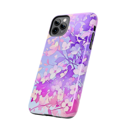 Funda resistente para teléfono con delicados estampados florales en tonos pastel | Estética