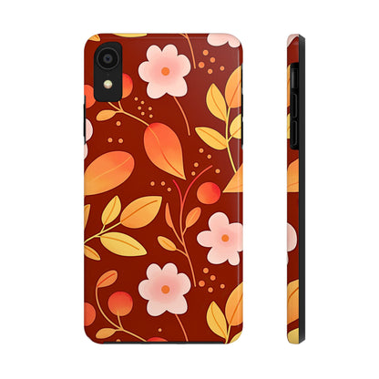 Autumn Fall Leaf Pattern Tough Phone Case | Aesthetic