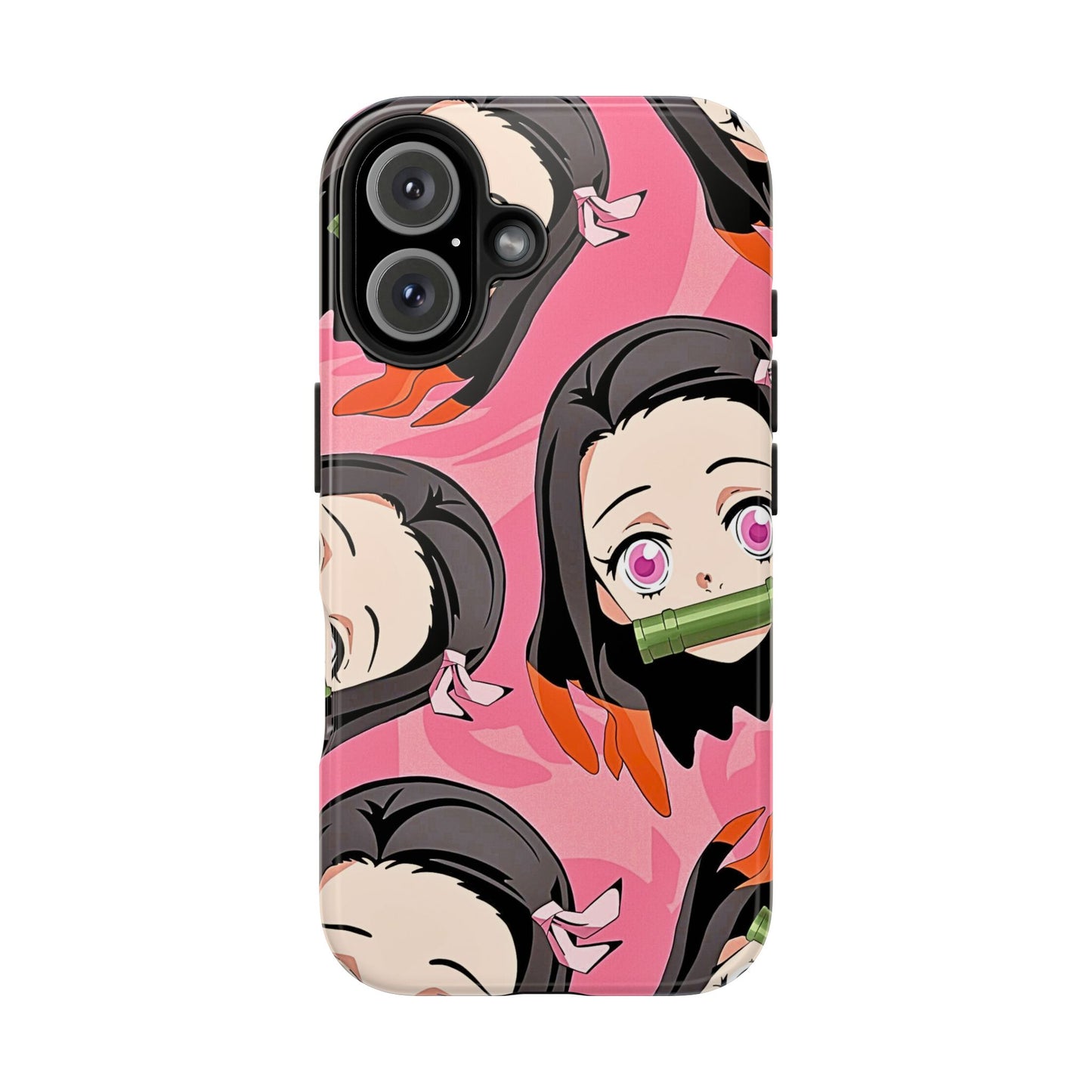 Nezuko Kamado Head Pattern Tough Phone Case | Anime - Demon Slayer