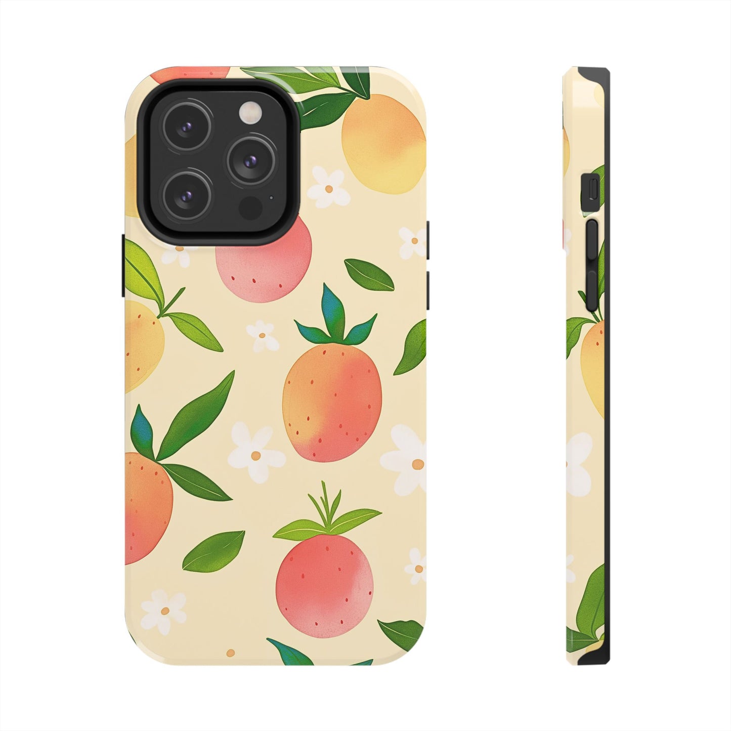 Mango Orange Fruit Pattern Tough Phone Case | Aesthetic