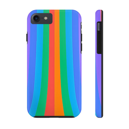Funda resistente para teléfono con líneas de arcoíris hippies | Estética