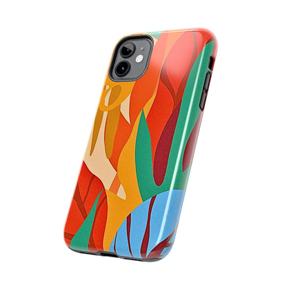 Abstract Autumn Leaves Tough Phone Case | Aesthetic