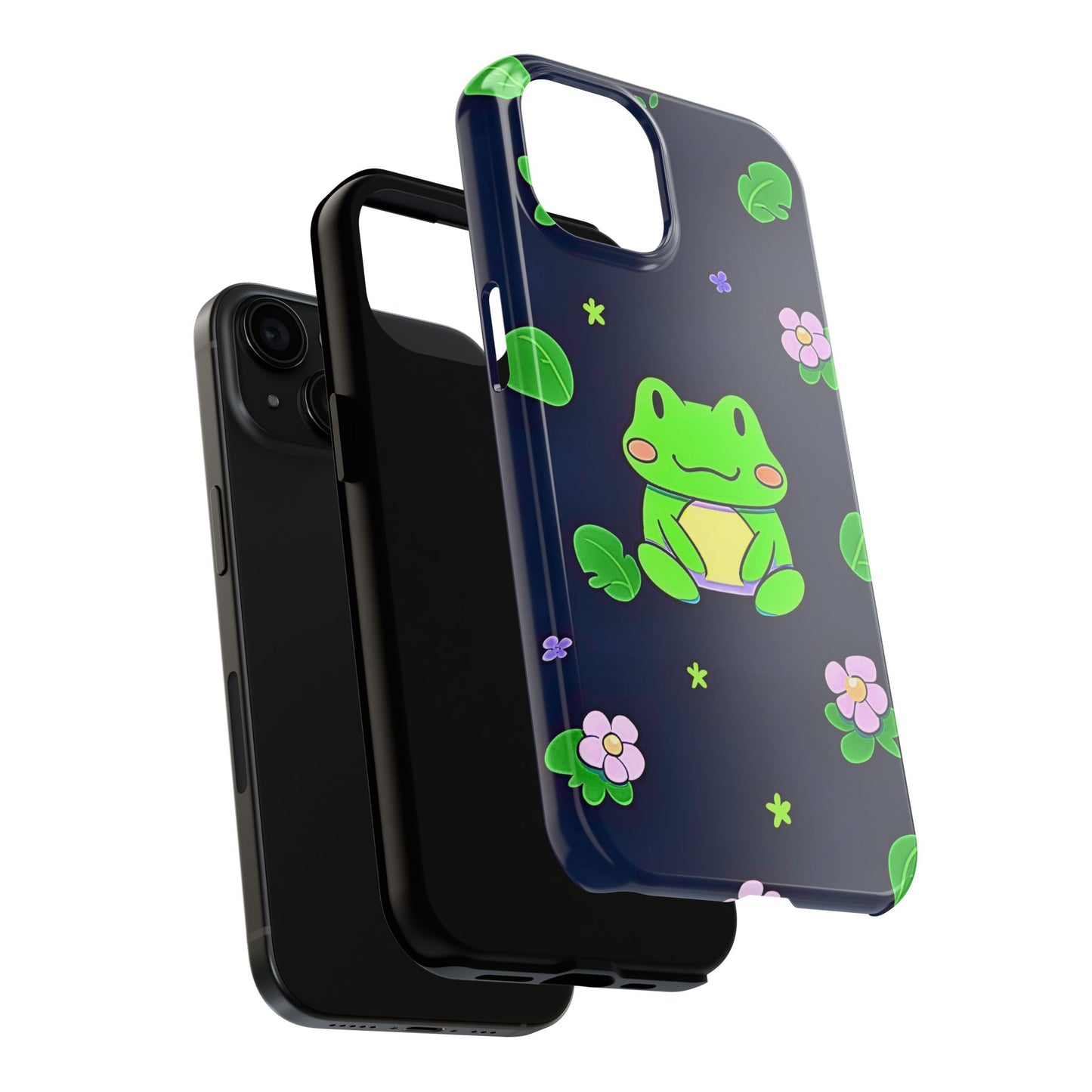 Adorable Froggy Black Tough Phone Case | Animals
