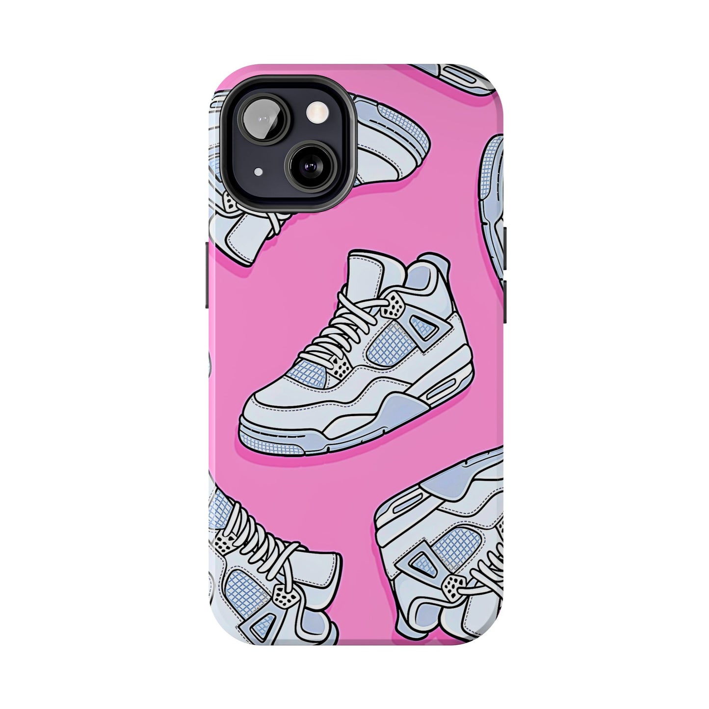 Funda resistente para teléfono con diseño de zapatillas Jordan 4 blancas | Estética