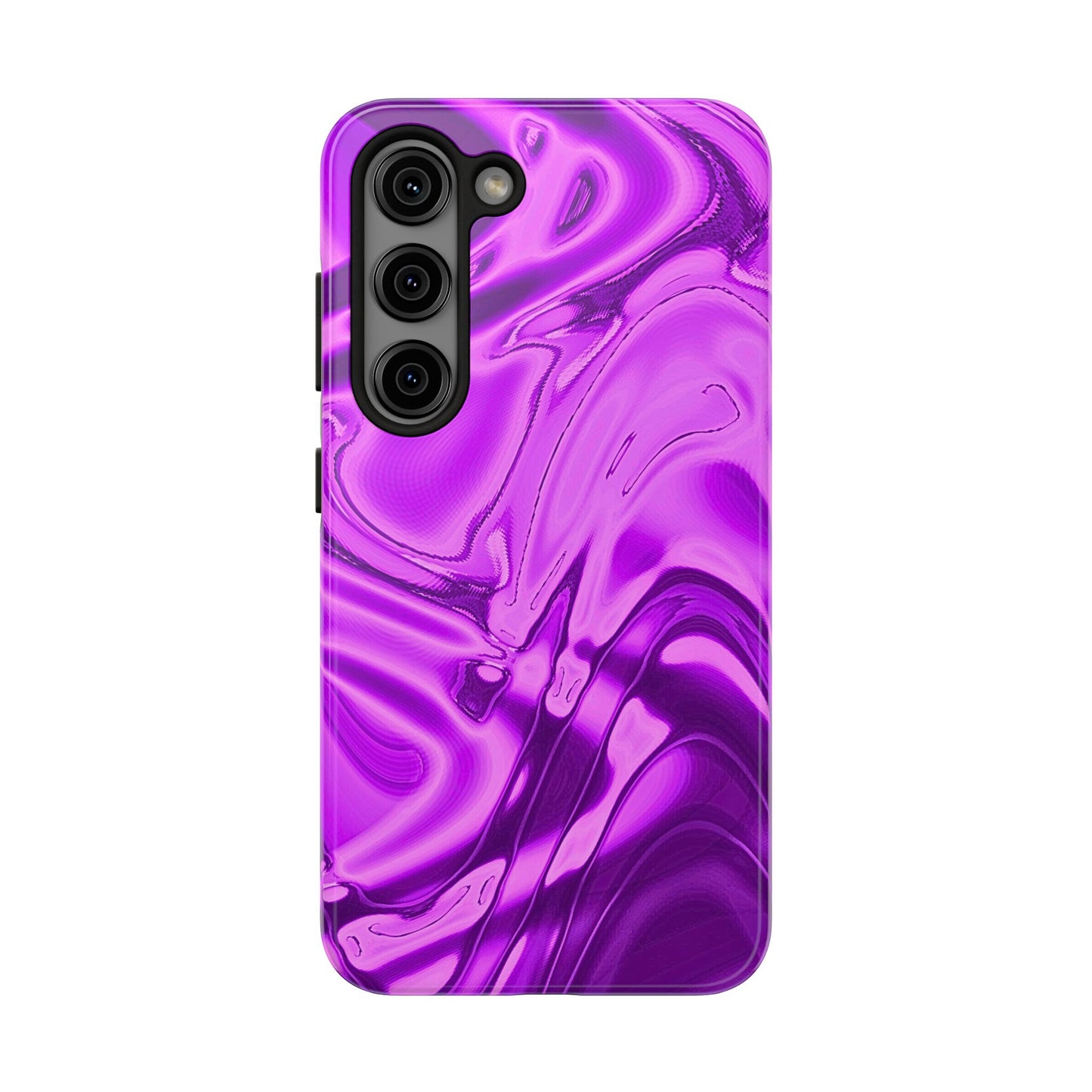 Liquid Metal Purple Tough Phone Case | Aesthetic