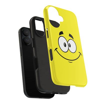 Smiley Happy Face Yellow Minimalist Cartoon Tough Phone Case | Funny
