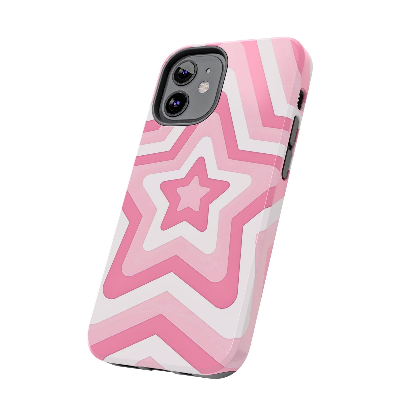 Pink Preppy Star Pattern Style Tough Phone Case | Aesthetic