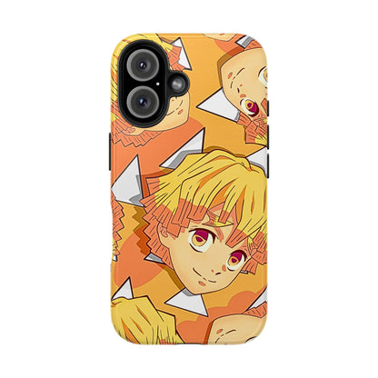 Zenitsu Agatsuma Haori Head Pattern Tough Phone Case | Anime - Demon Slayer