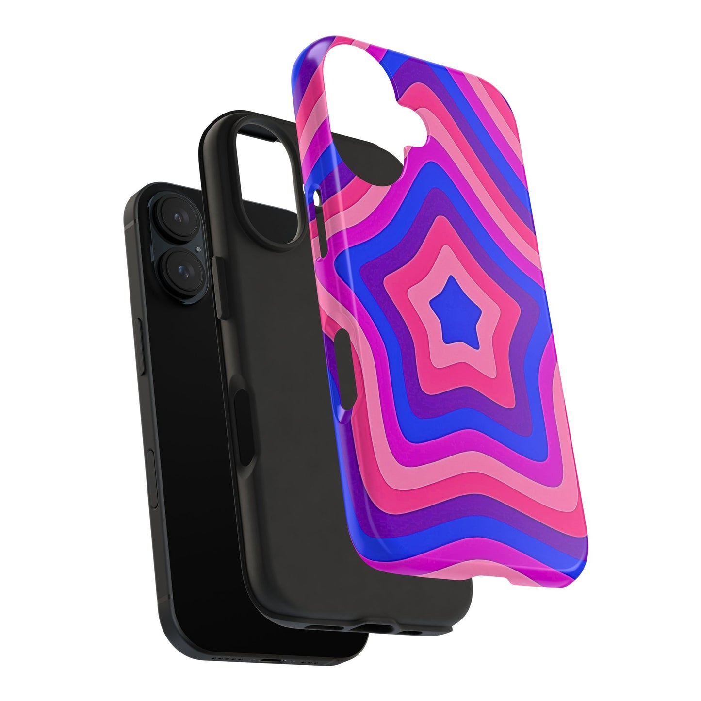 Funda resistente para teléfono con diseño de estrella retro | Estética