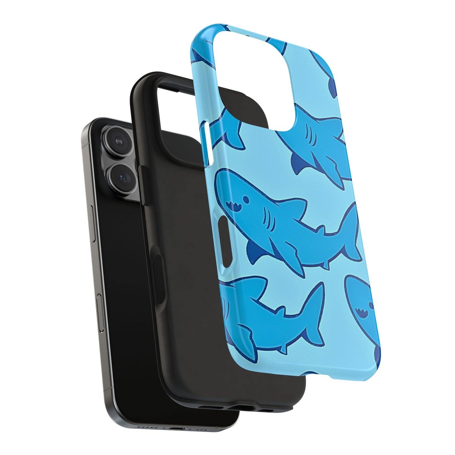 Smiley Shark Fun Pattern Tough Phone Case | Animals