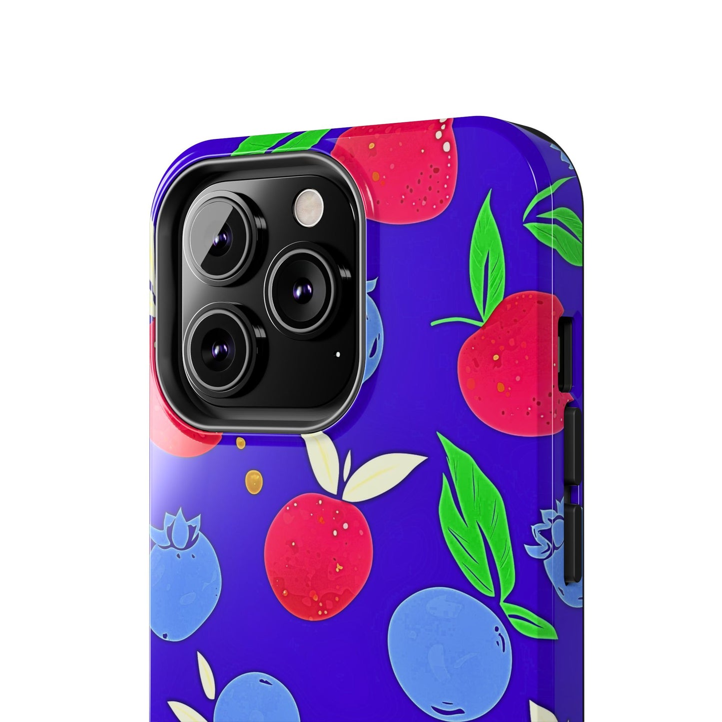 Funda resistente para teléfono con diseño de arándanos y fresas | Estética
