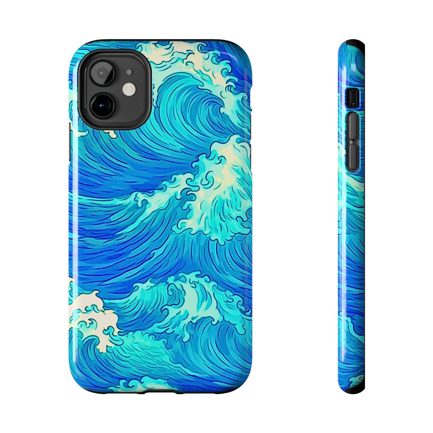 Funda resistente para teléfono con diseño de olas de agua | Estética
