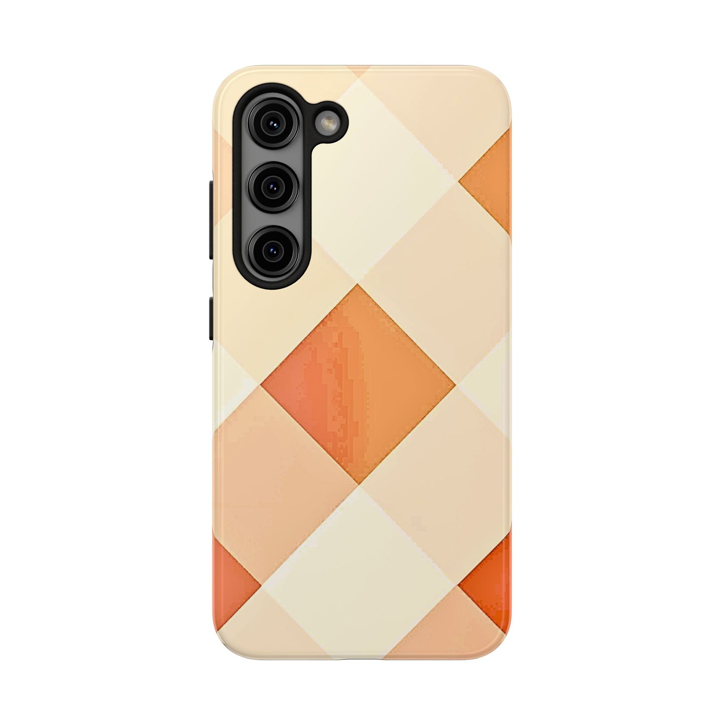 Pastel Minimalist Two-Tone Checkerboard Tough Phone Case | Aesthetic