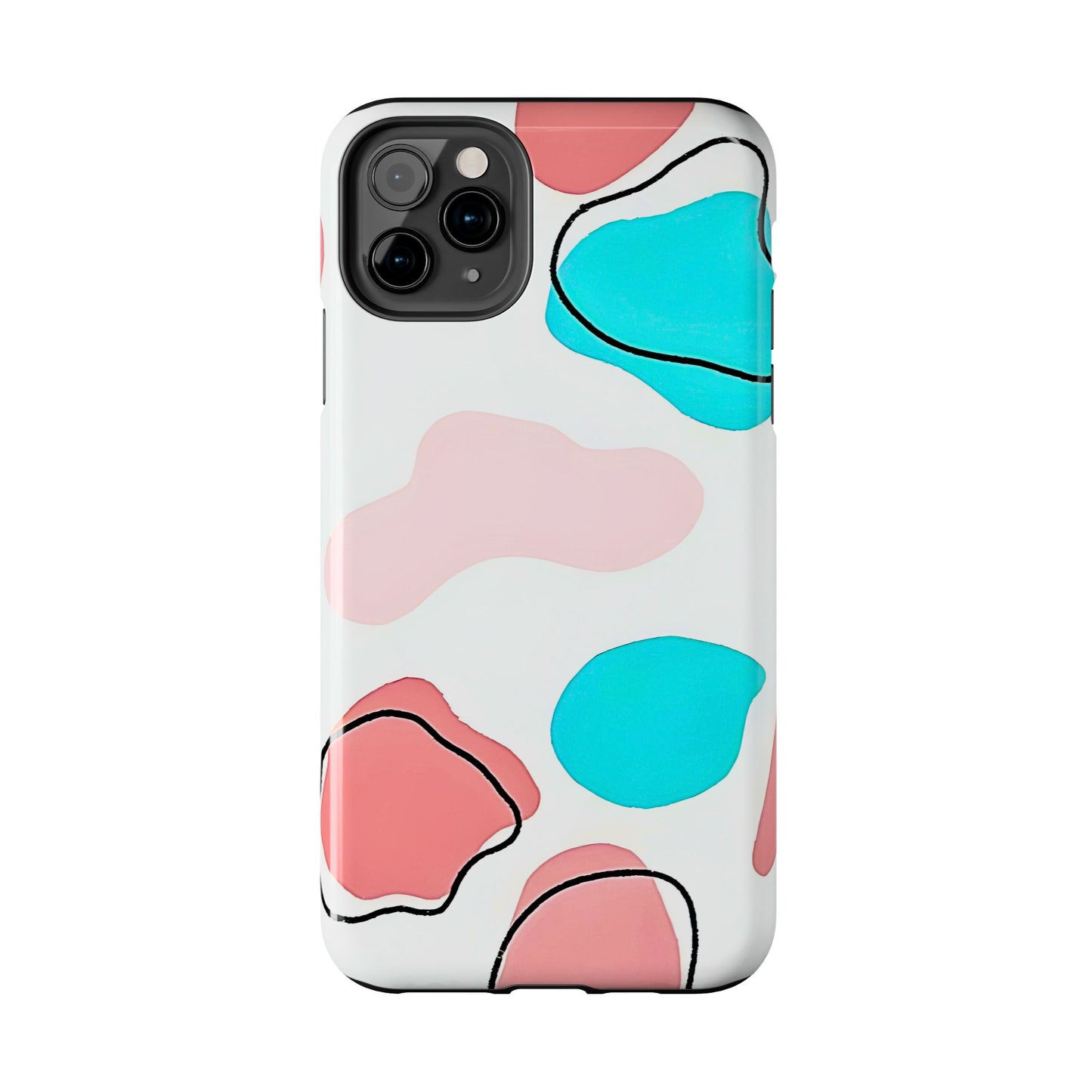 Abstract Shapes Preppy Pastel Style (Version 1) Tough Phone Case | Aesthetic