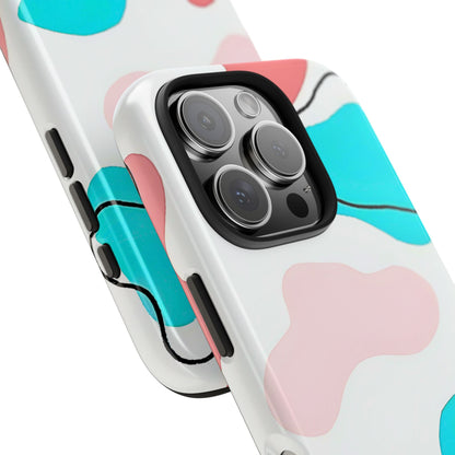Abstract Shapes Preppy Pastel Style (Version 1) Tough Phone Case | Aesthetic