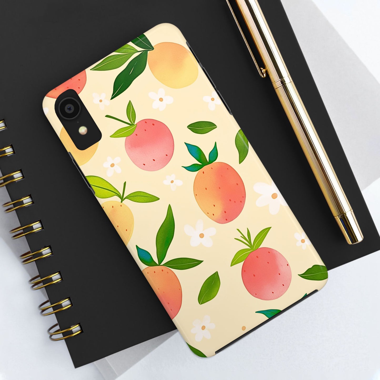 Mango Orange Fruit Pattern Tough Phone Case | Aesthetic