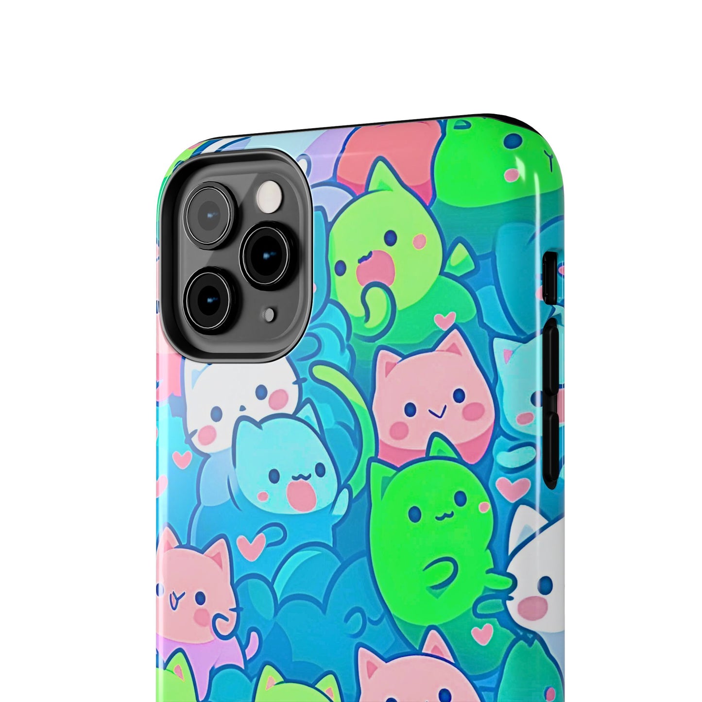Cute Colorful Cats Pattern Style Tough Phone Case | Animals