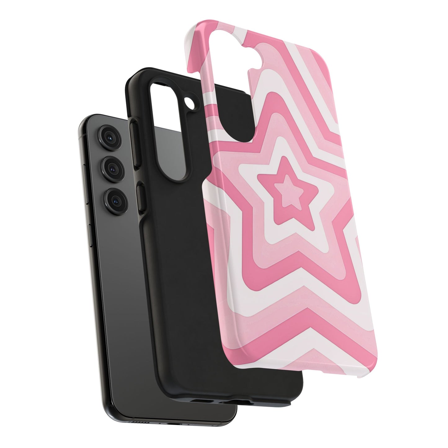 Pink Preppy Star Pattern Style Tough Phone Case | Aesthetic