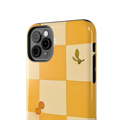 Yellow Checkered Preppy Daisies Tough Phone Case | Aesthetic
