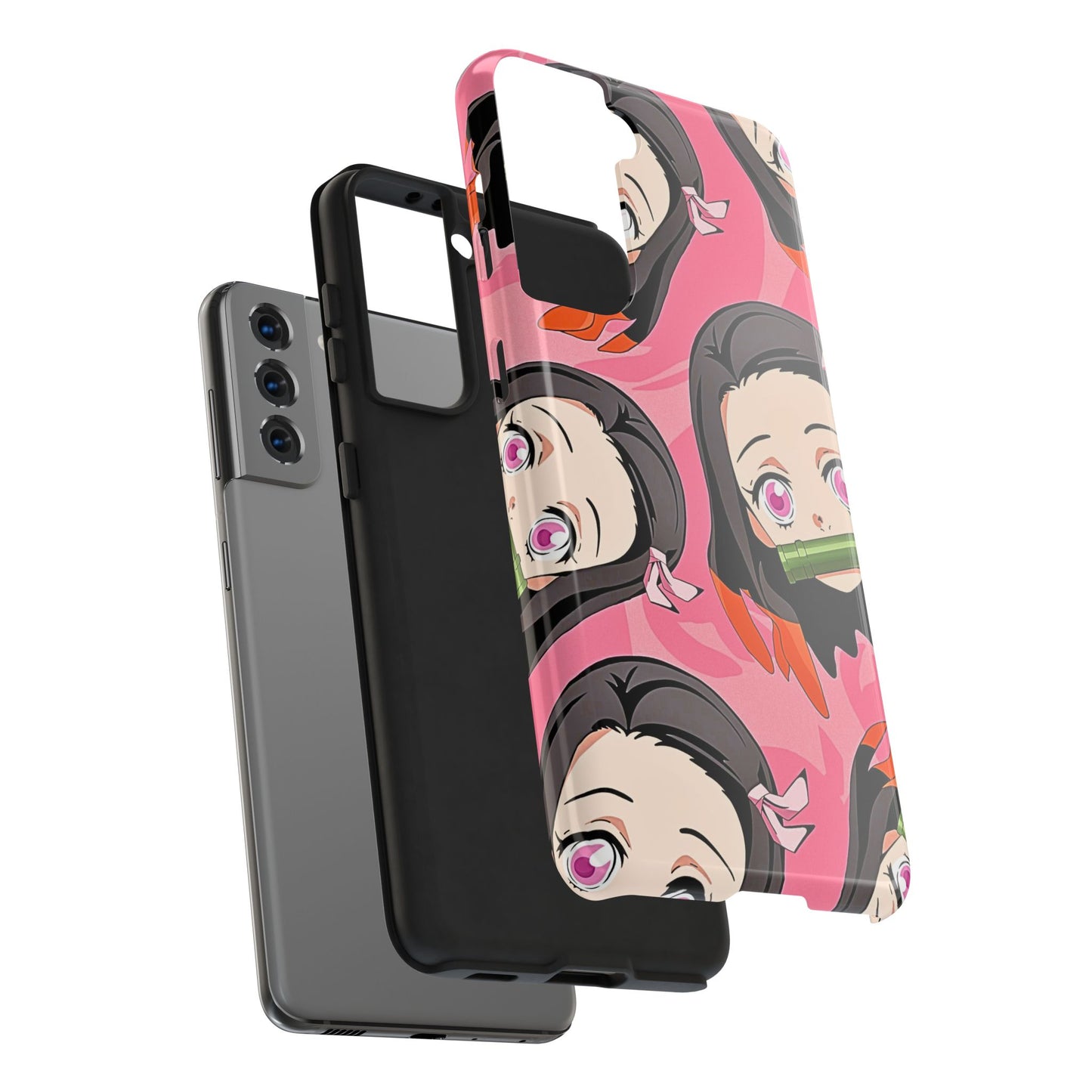 Nezuko Kamado Head Pattern Tough Phone Case | Anime - Demon Slayer
