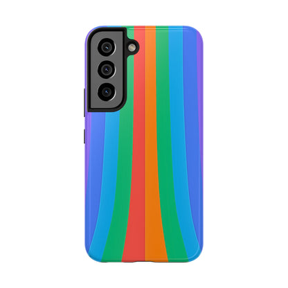 Funda resistente para teléfono con líneas de arcoíris hippies | Estética