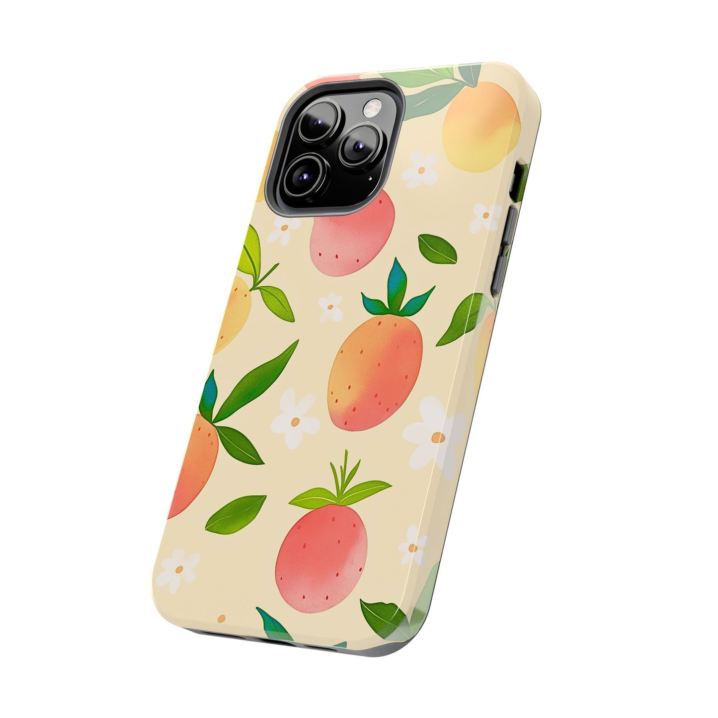 Mango Orange Fruit Pattern Tough Phone Case | Aesthetic