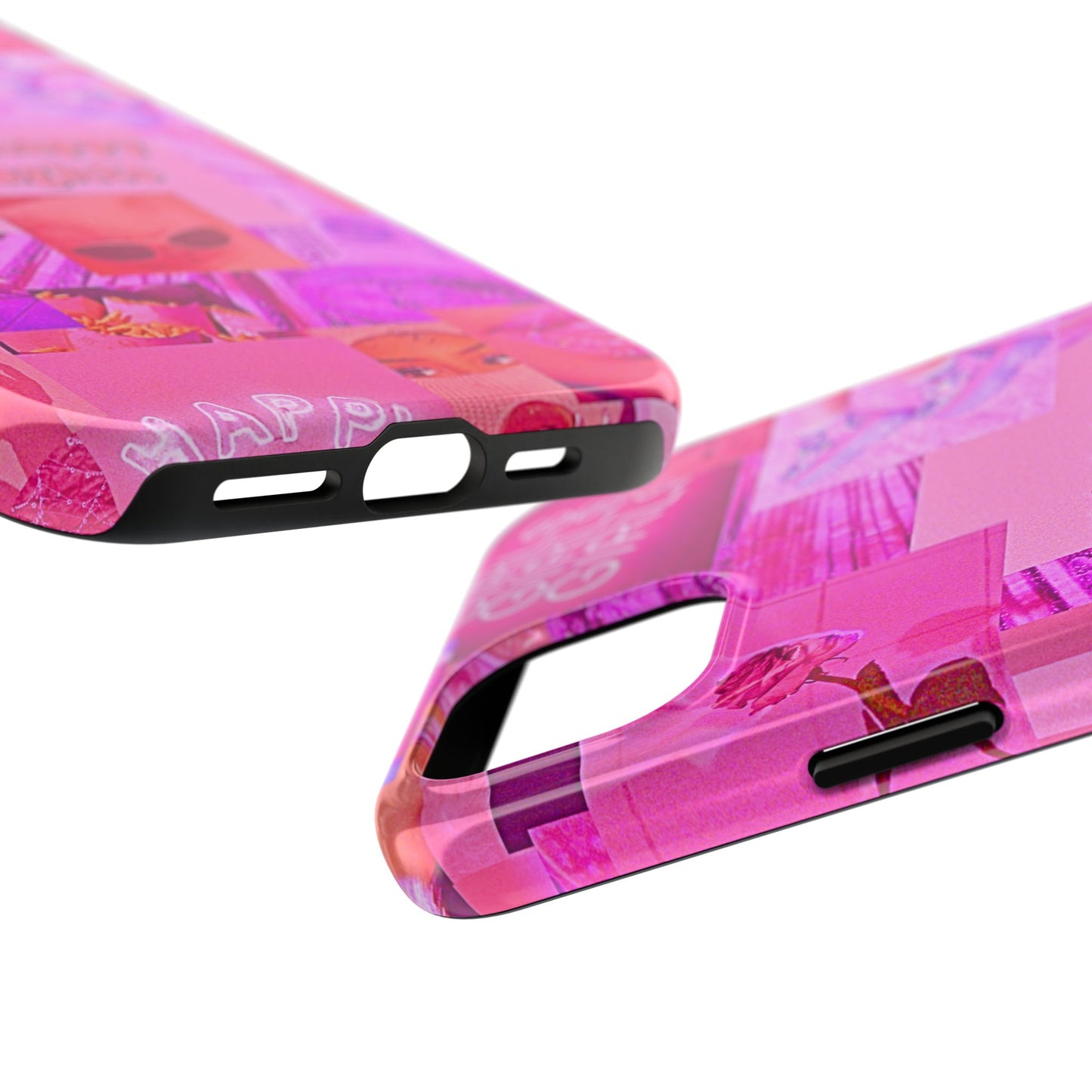 Think Happy Thoughts Pink Tough Phone Case | Aesthetic