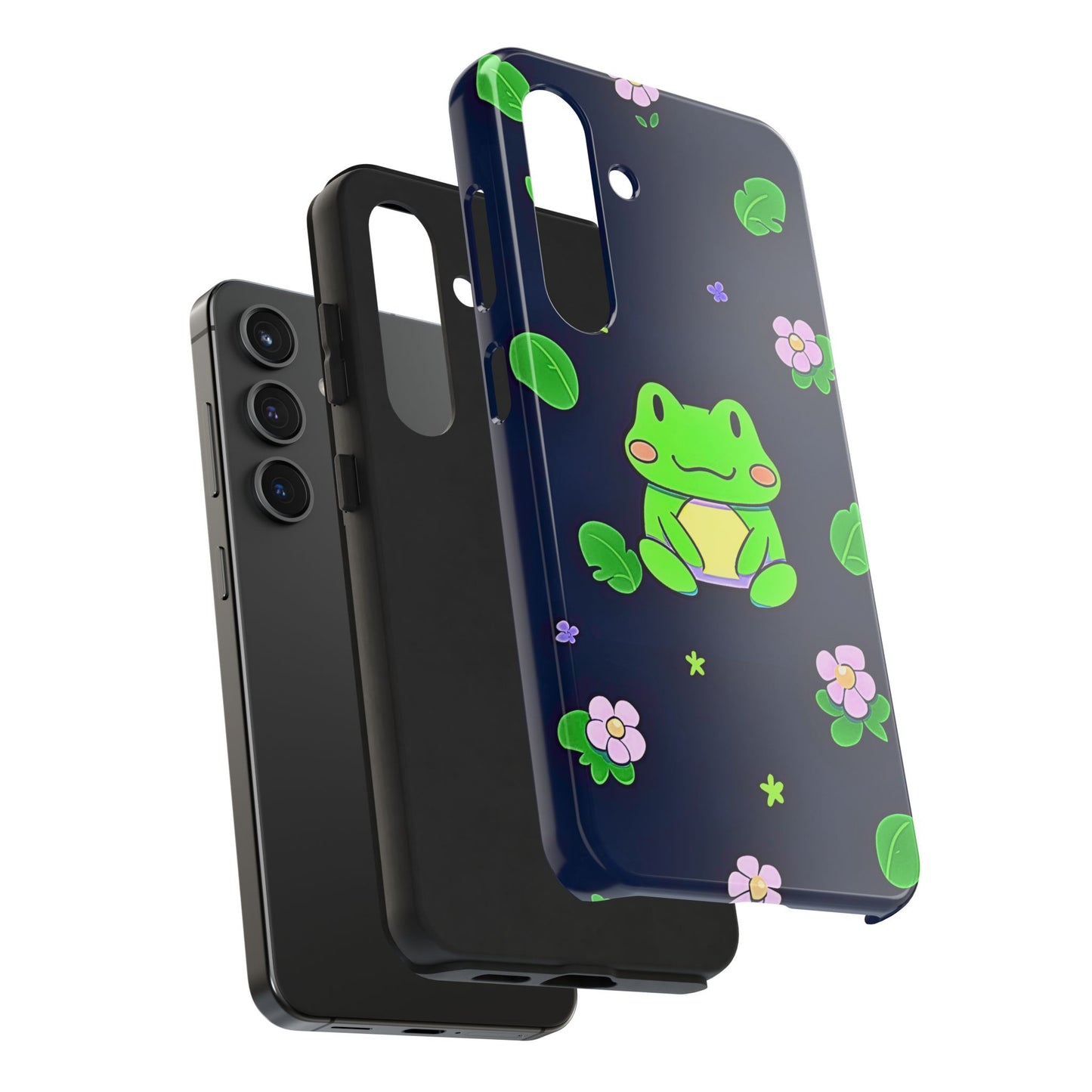 Adorable Froggy Black Tough Phone Case | Animals