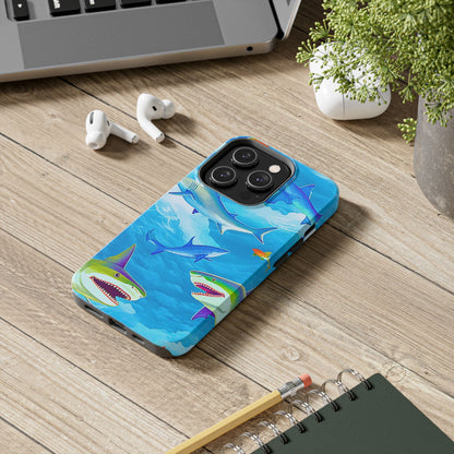 Sharks in the Sky Pattern Style Tough Phone Case | Animals